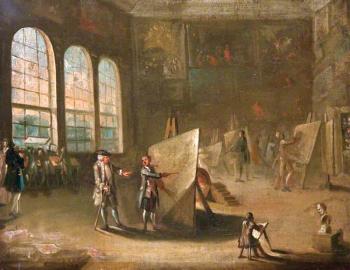 David Allan : The interior of the foulis academy of fine arts